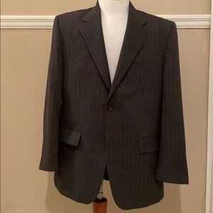 Grey pinstripe wool IZOD blazer